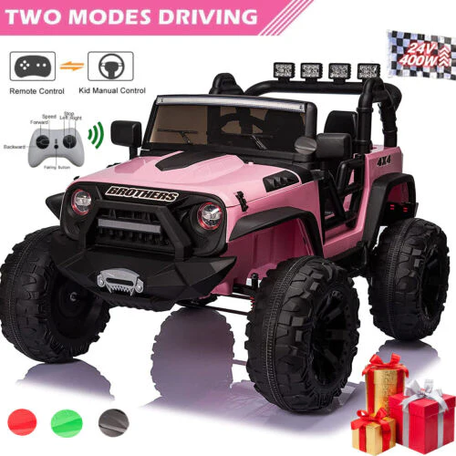 2-Seater 24V Electric Ride-On Truck for Kids with Bluetooth and Remote Control - 400W - Image 2
