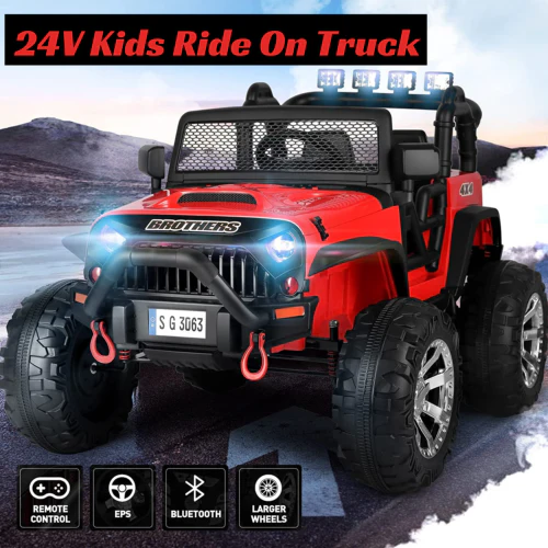 2-Seater 24V Electric Ride-On Truck for Kids with Parental Remote Control - US Version - Image 2
