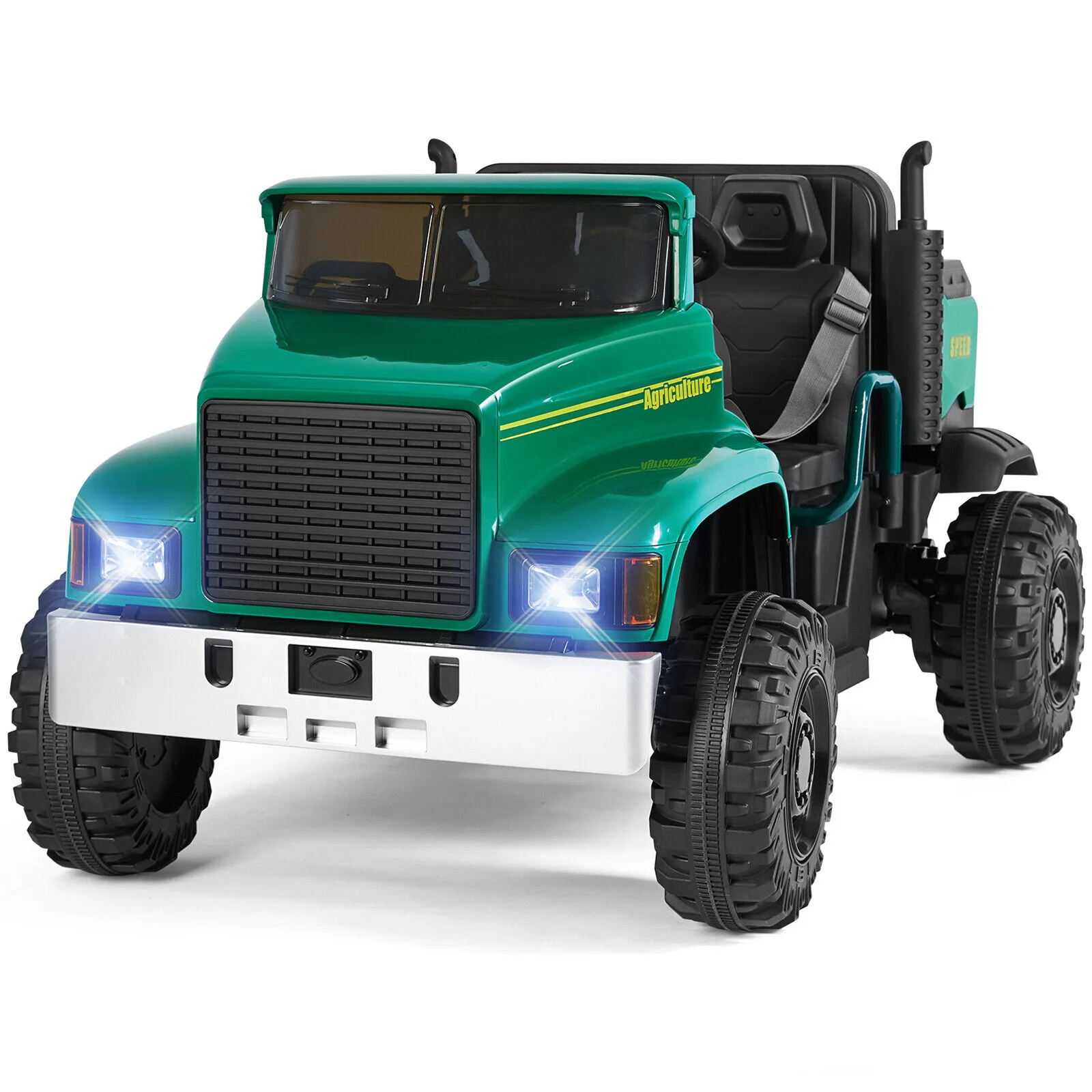 2-Seater 24V Electric Ride-On Truck with Trailer and RC Control - 3 Speed Tractor Experience - Image 10