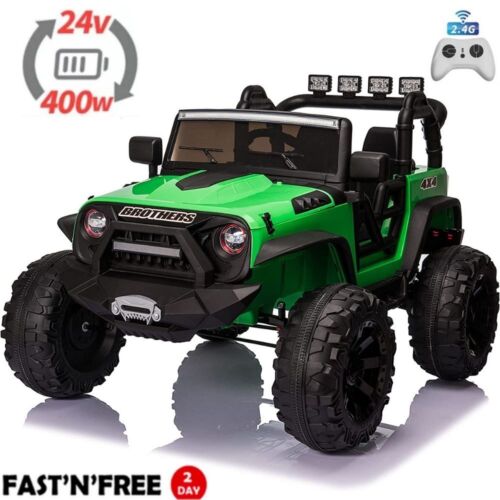 2-Seater 24V Electric Toy Truck for Kids with Parent Remote Control - Image 2