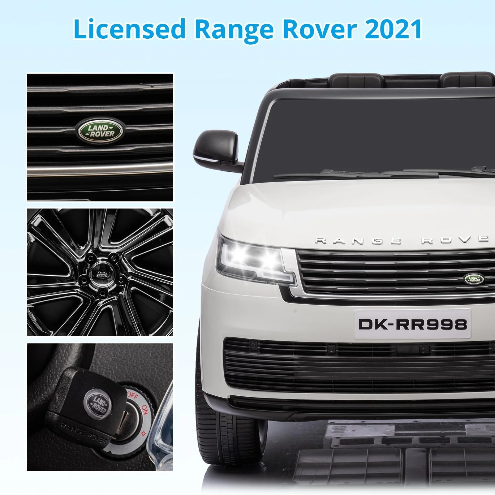 2-Seater 24V Battery-Powered Kids Electric Land Rover Ride-On Truck with Remote - Image 37