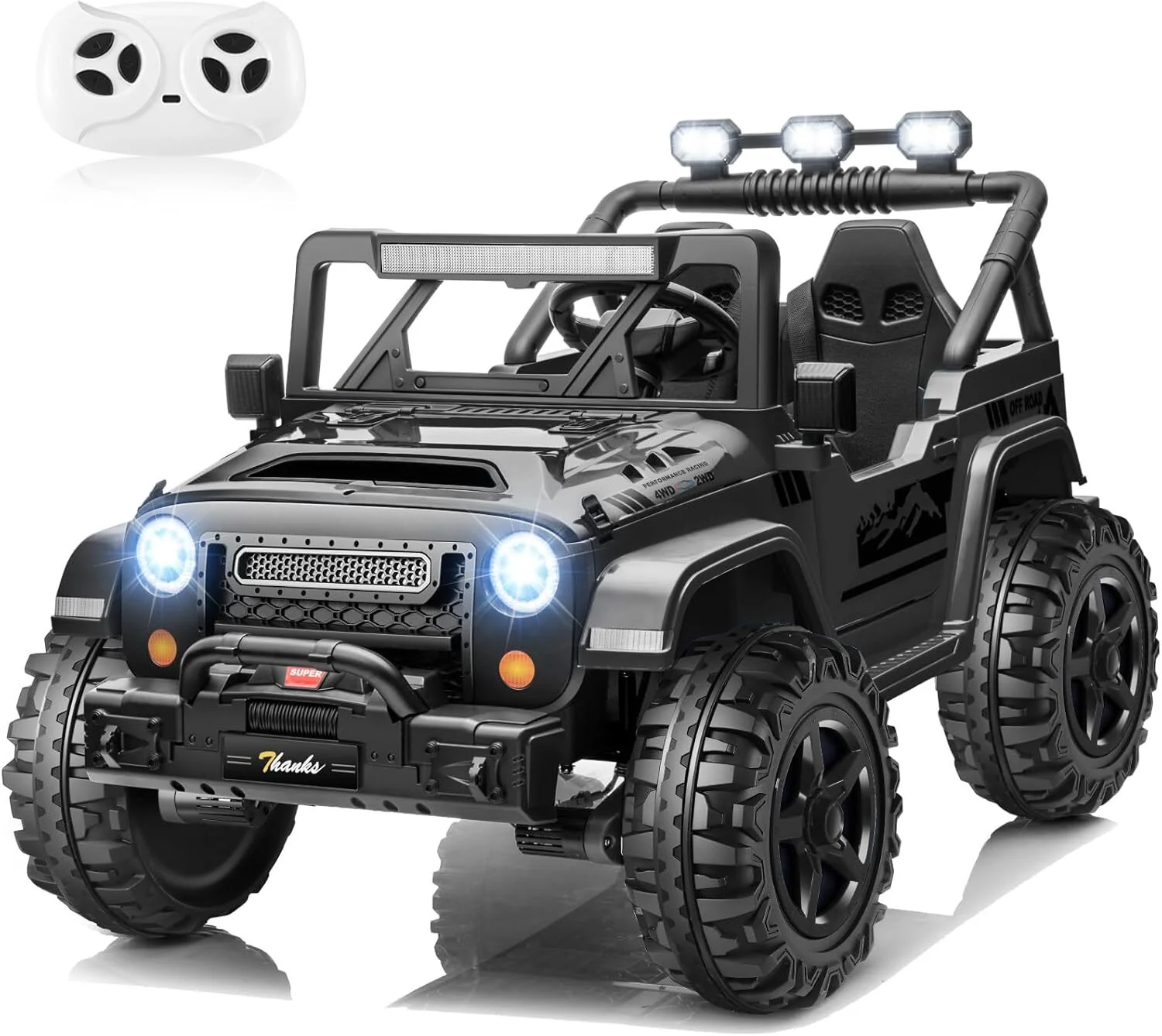 2-Seater 24V Ride-On Jeep for Kids with 4x200W Motors, Suspension, and Built-in Music - Image 13