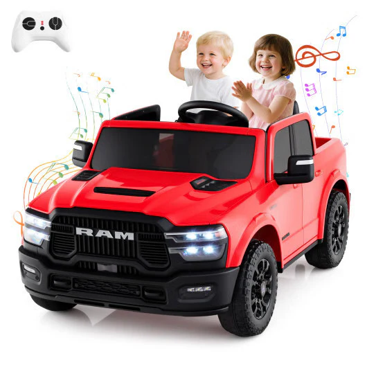 24V Licensed Ram Truck Ride-On Toy for Two with Remote Control and Music - Image 10