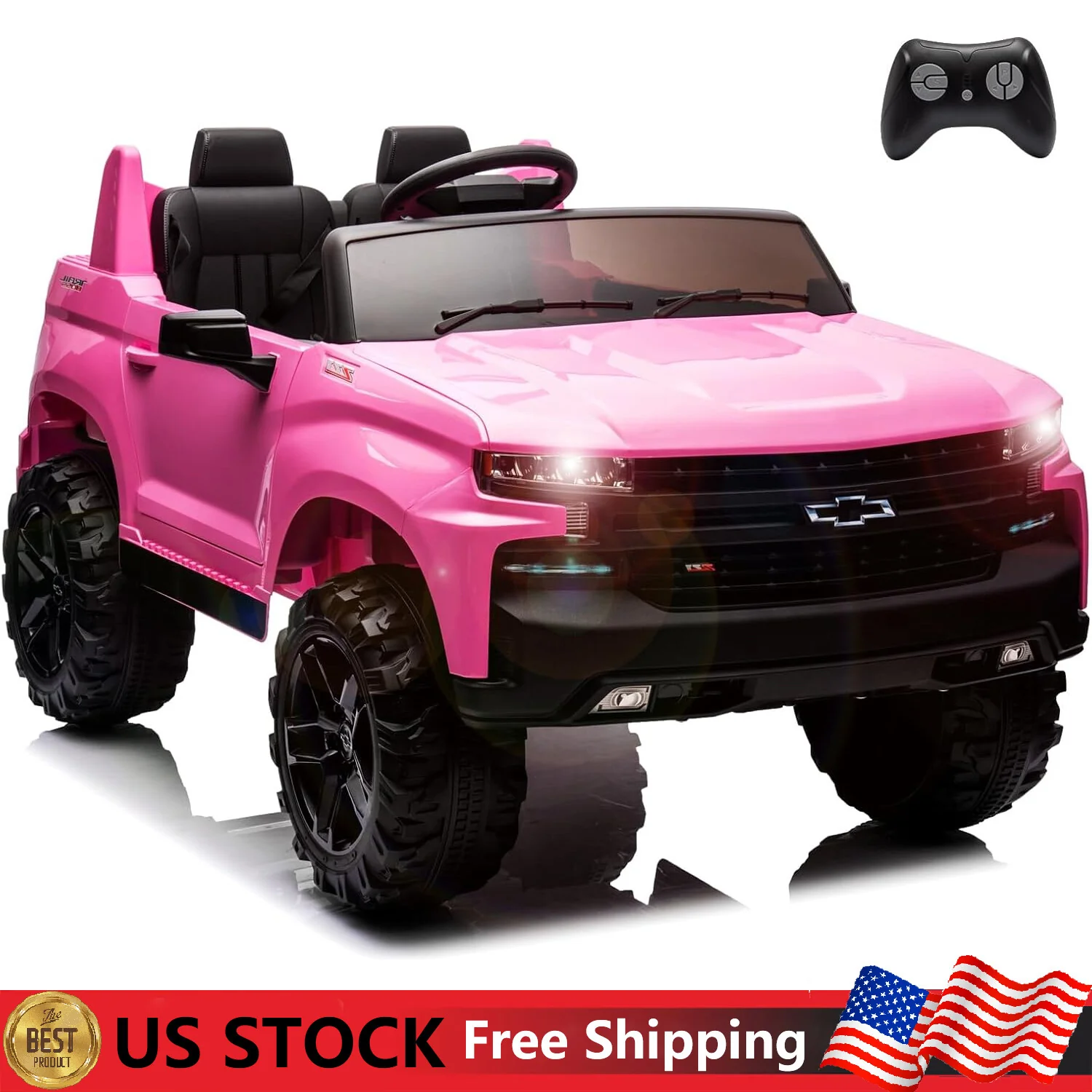 2-Seater 24V Electric Ride-On Truck for Kids Pink - Image 15