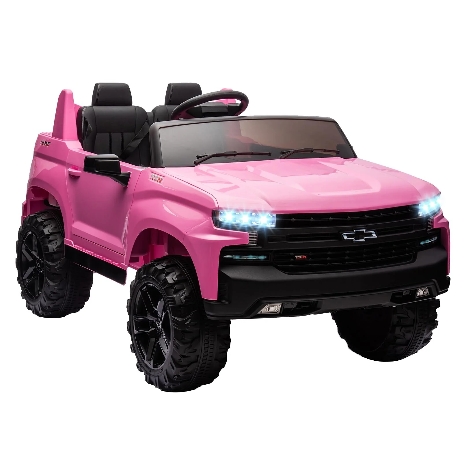 2-Seater 24V Electric Ride-On Truck for Kids Pink - Image 6