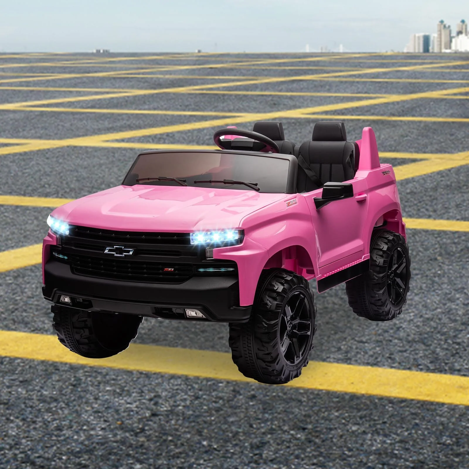 2-Seater 24V Electric Ride-On Truck for Kids Pink - Image 7