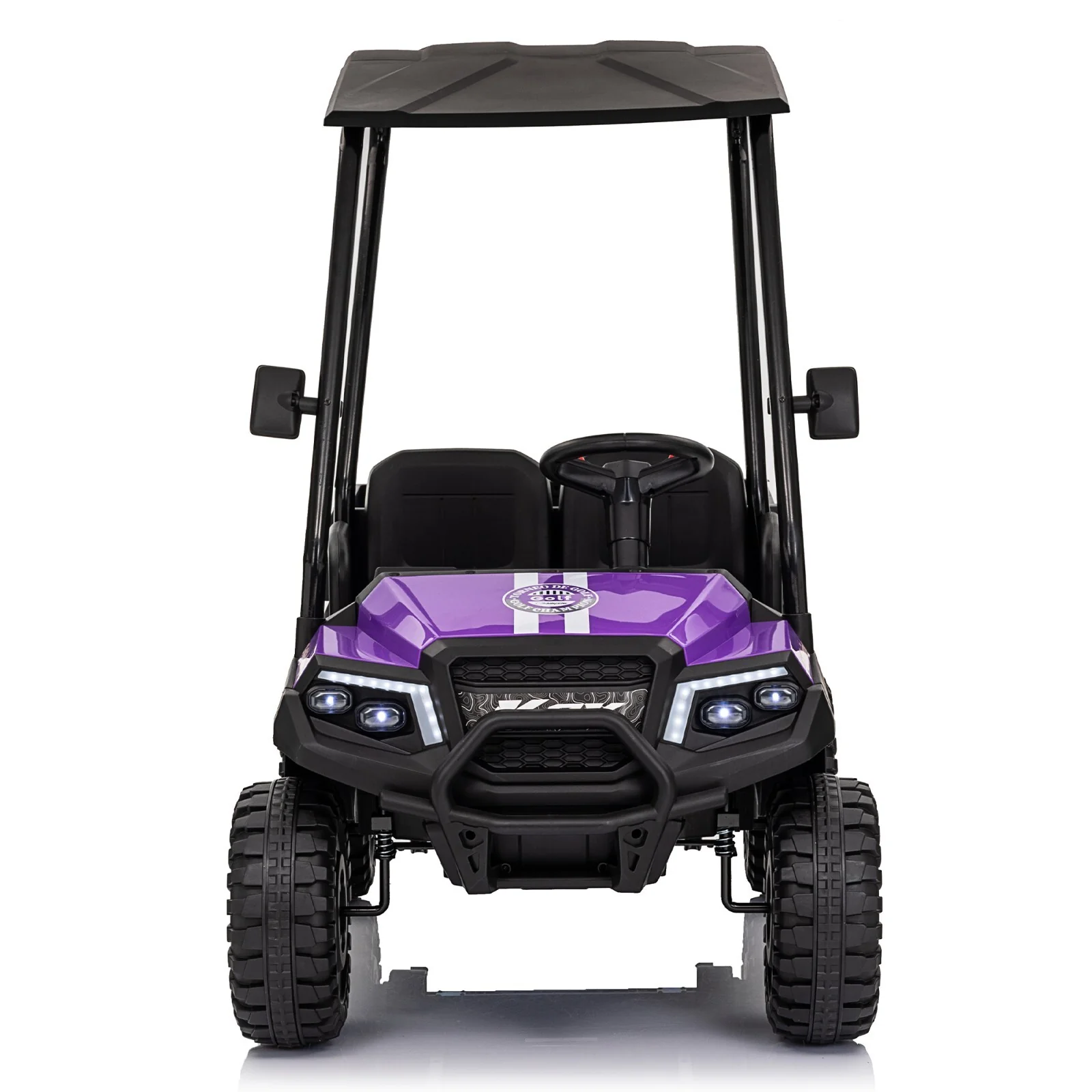 2-Seater 24V Ride-On Golf Cart Truck for Large Kids with Roof, Storage Trunk, and Remote Control - Image 28