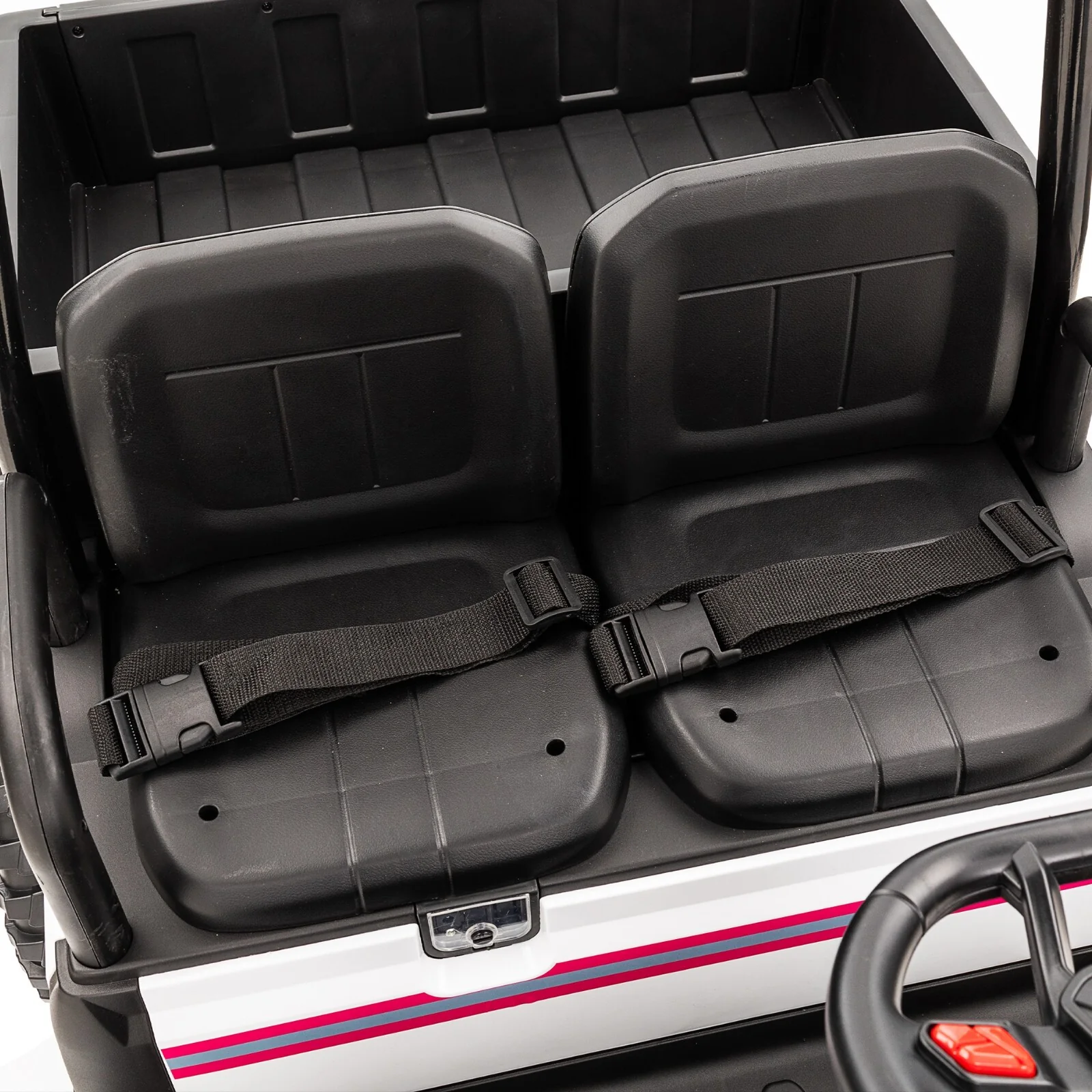 2-Seater 24V Ride-On Golf Cart Truck for Large Kids with Roof, Storage Trunk, and Remote Control - Image 34