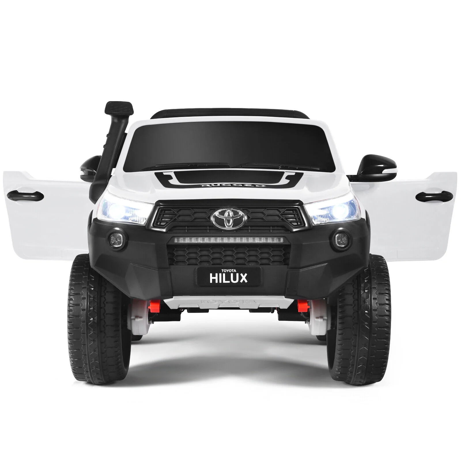 2-Seater 4WD Toyota Hilux Ride On Truck with Remote Control - Licensed, 12V, White - Image 11