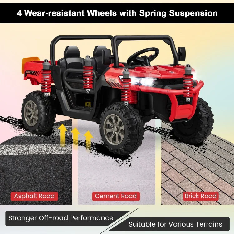 2-Seater Electric Ride-On Truck for Kids with 2.4GHz Remote Control - Image 8