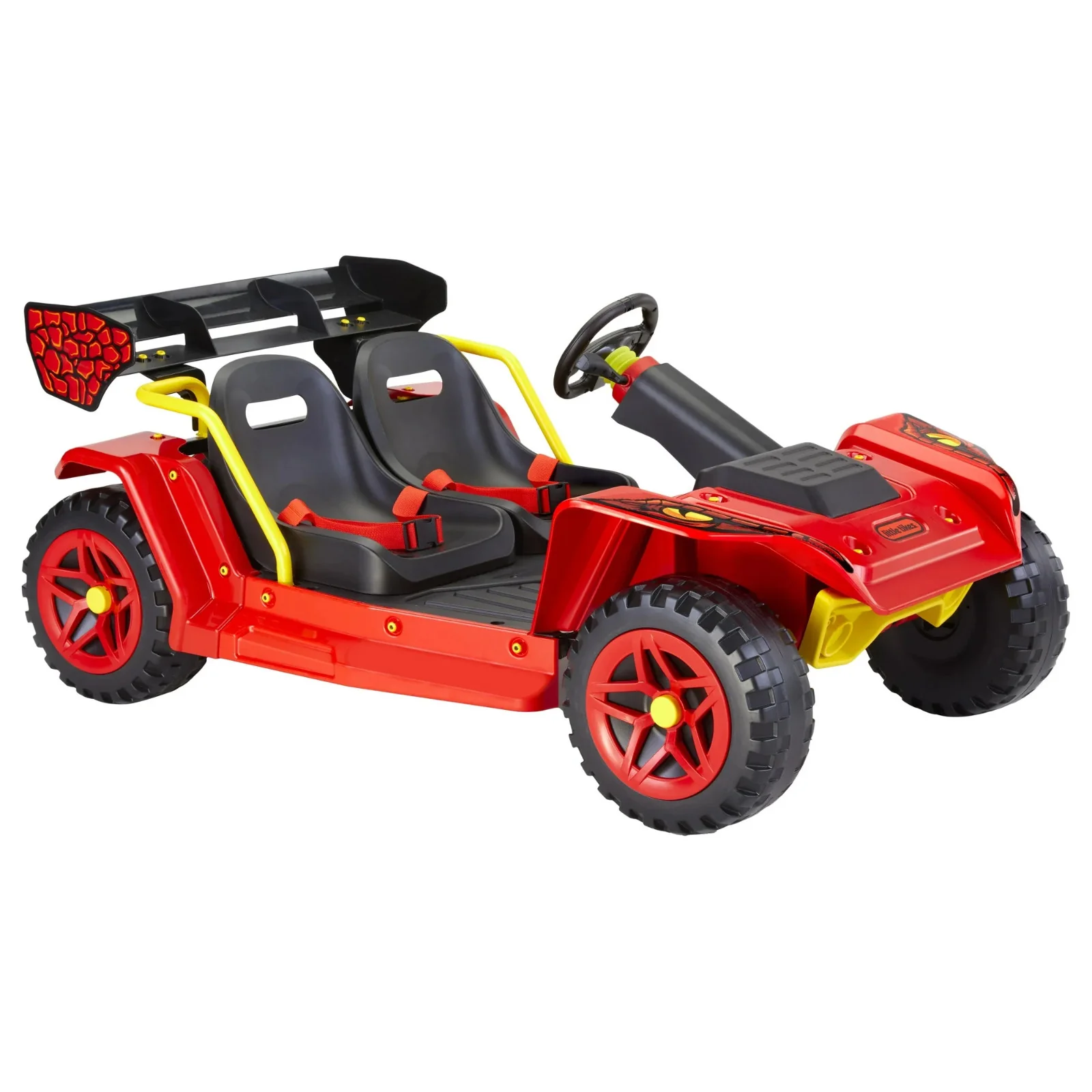 12V Red 2-Seater Dino Dune Buggy Battery-Powered Ride-On for Ages 3+ - Image 7
