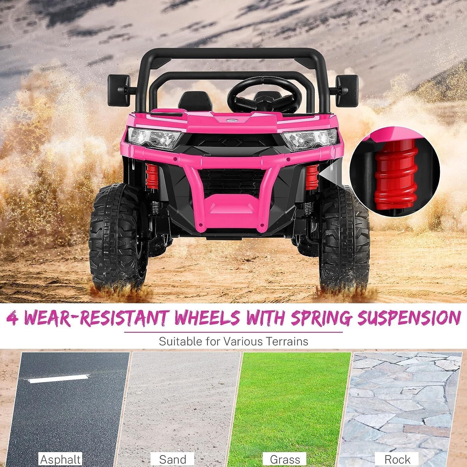 2-Seater Dump Truck Ride-On Toy with 24V Battery Power and 6 Wheels for Kids - Image 11