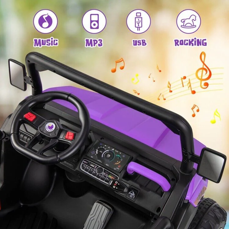 2-Seater Electric Dump Truck Ride-On for Kids with Remote Control - 12V - Image 11