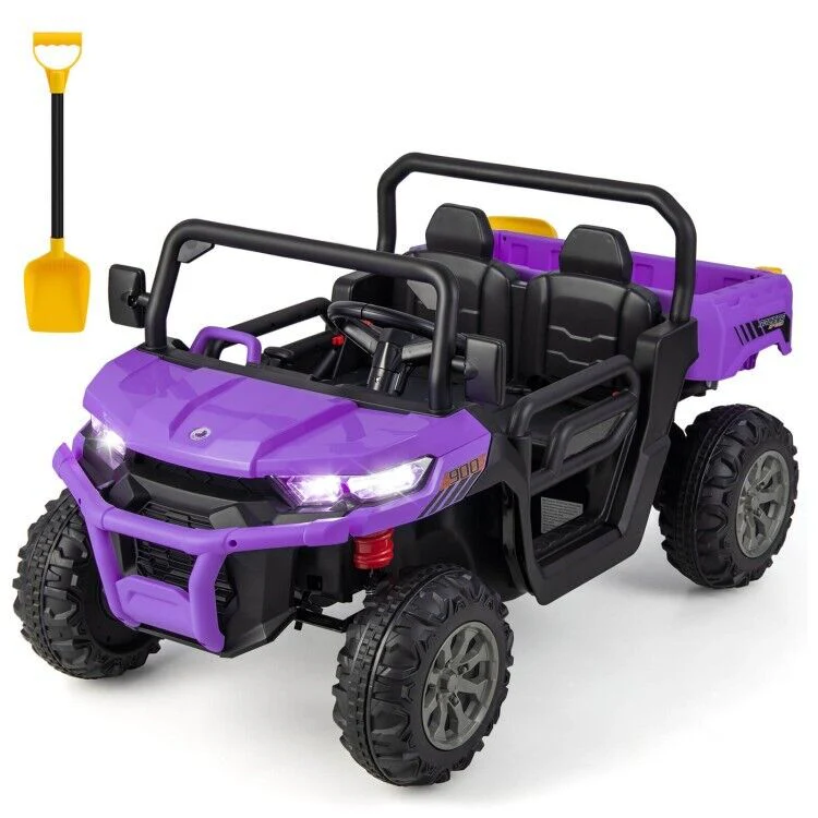 2-Seater Electric Dump Truck Ride-On for Kids with Remote Control - 12V - Image 12