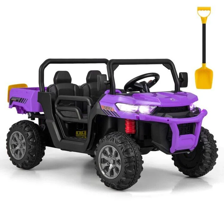 2-Seater Electric Dump Truck Ride-On for Kids with Remote Control - 12V - Image 14