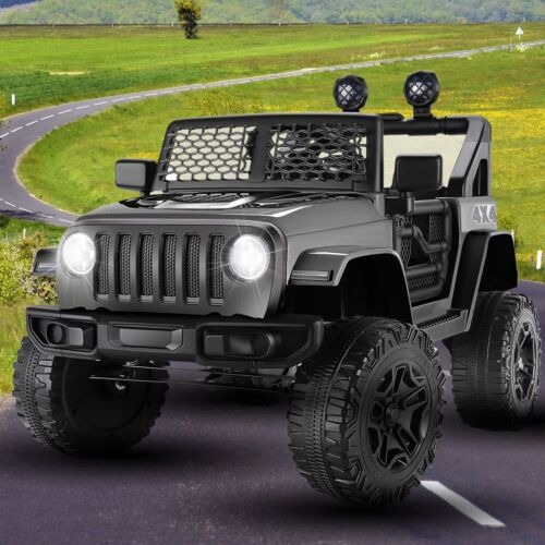 2-Seater Electric Jeep for Kids with Remote Control, LED Lights, and MP3 Player - 12V Ride-On Vehicle - Image 2