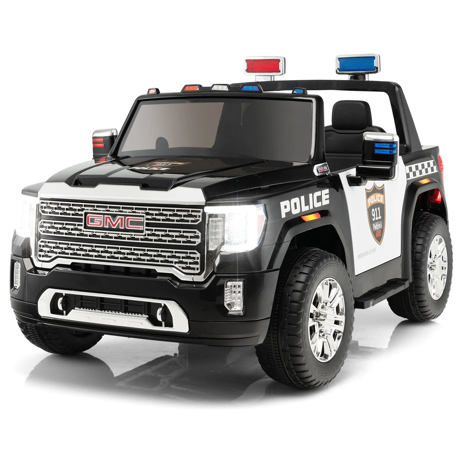 2-Seater Electric Police Car for Kids with Dual Control Modes - 12V Ride On Toy - Image 6