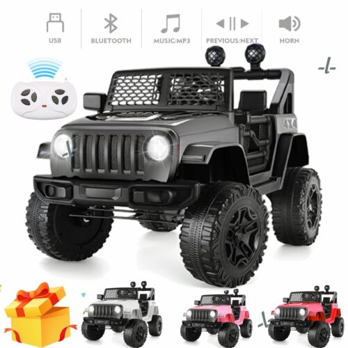 2-Seater Electric Ride-On Car for Kids with Remote Control, MP3 Player, and LED Lights - 12V Battery Powered Toy Truck - Image 2