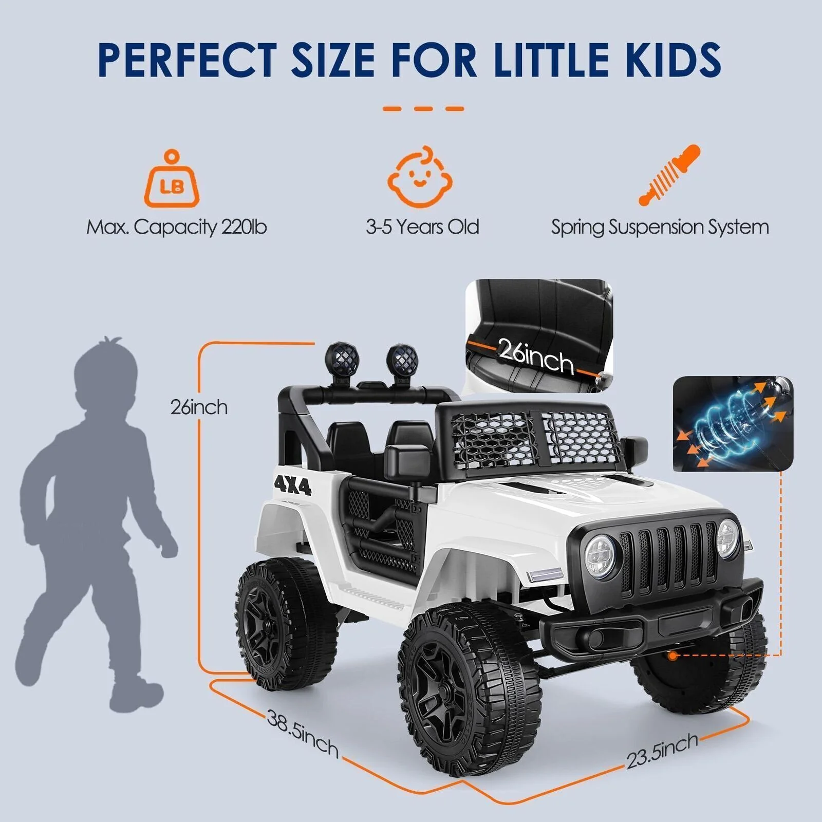 2-Seater Electric Ride On Car Toy Truck for Kids with Remote Control - On Sale Now! - Image 7