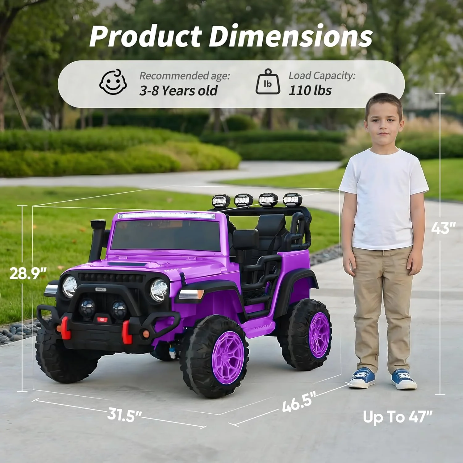 24V 2 Seater Ride On Car Truck for Kids Ages 4-8, 4x4 Electric Ride On with Remote Control & Rubber Tires - Image 66