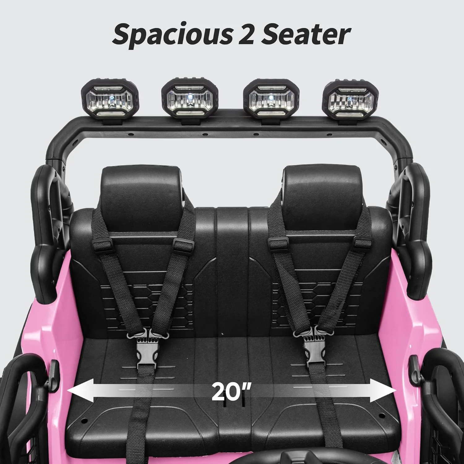 24V 2 Seater Ride On Car Truck for Kids Ages 4-8, 4x4 Electric Ride On with Remote Control & Rubber Tires - Image 7