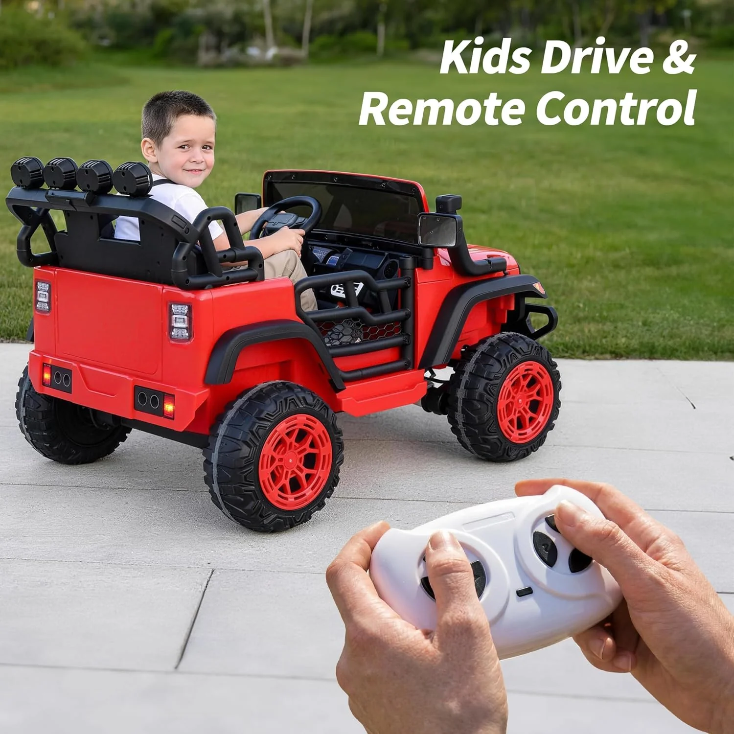24V 2 Seater Ride On Car Truck for Kids Ages 4-8, 4x4 Electric Ride On with Remote Control & Rubber Tires - Image 74