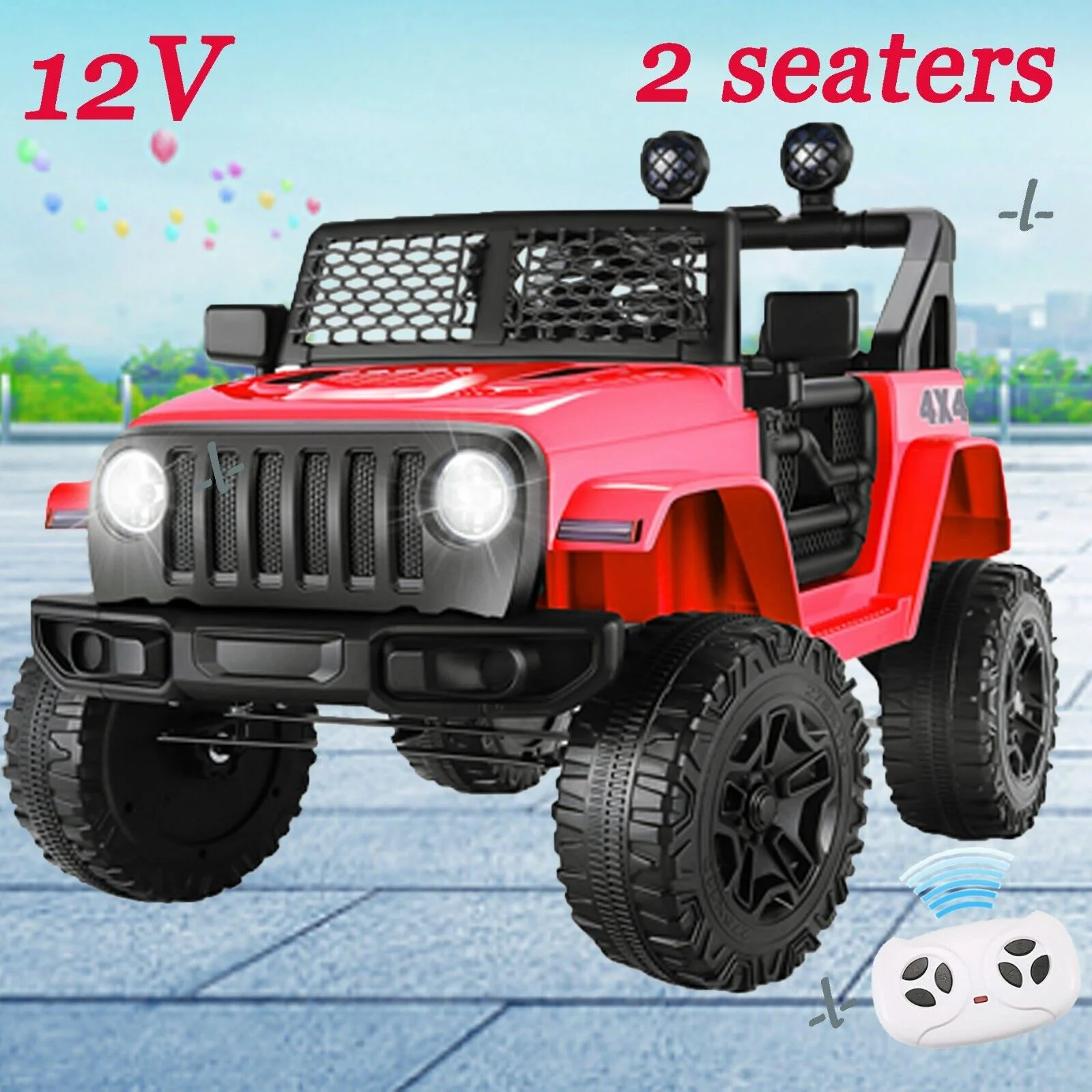 2-Seater Electric Ride-On Car with Remote Control, MP3 Player, and 12V Battery for Kids - Image 11