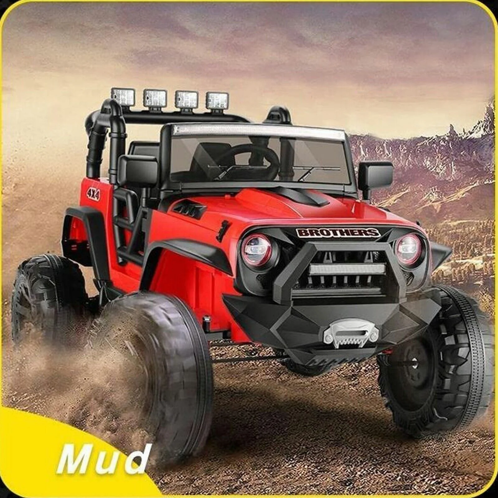 2-Seater Electric Ride-On Jeep for Kids with Remote Control and AUX Connectivity - Image 3