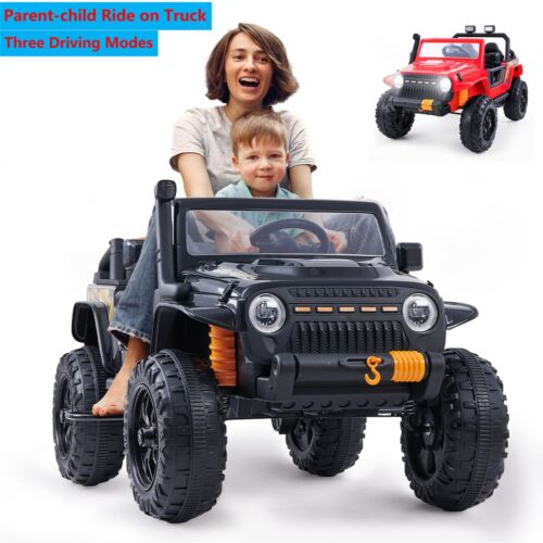 2-Seater Electric Ride-On Jeep with LED Lights, Bluetooth, and FM Radio for Kids (12V) - Image 2