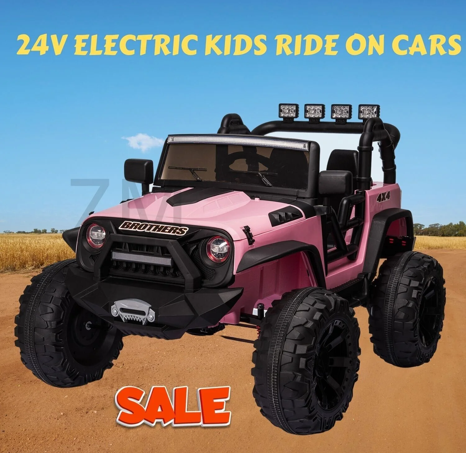 2-Seater Electric Ride-On Jeep with MP3 Player and Remote Control for Kids - 24V LED Toy Car - Image 8