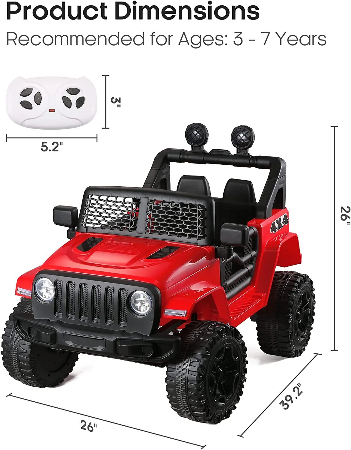 2-Seater Electric Ride-On SUV Truck for Kids with Remote Control - Perfect Gift for Children - Image 27