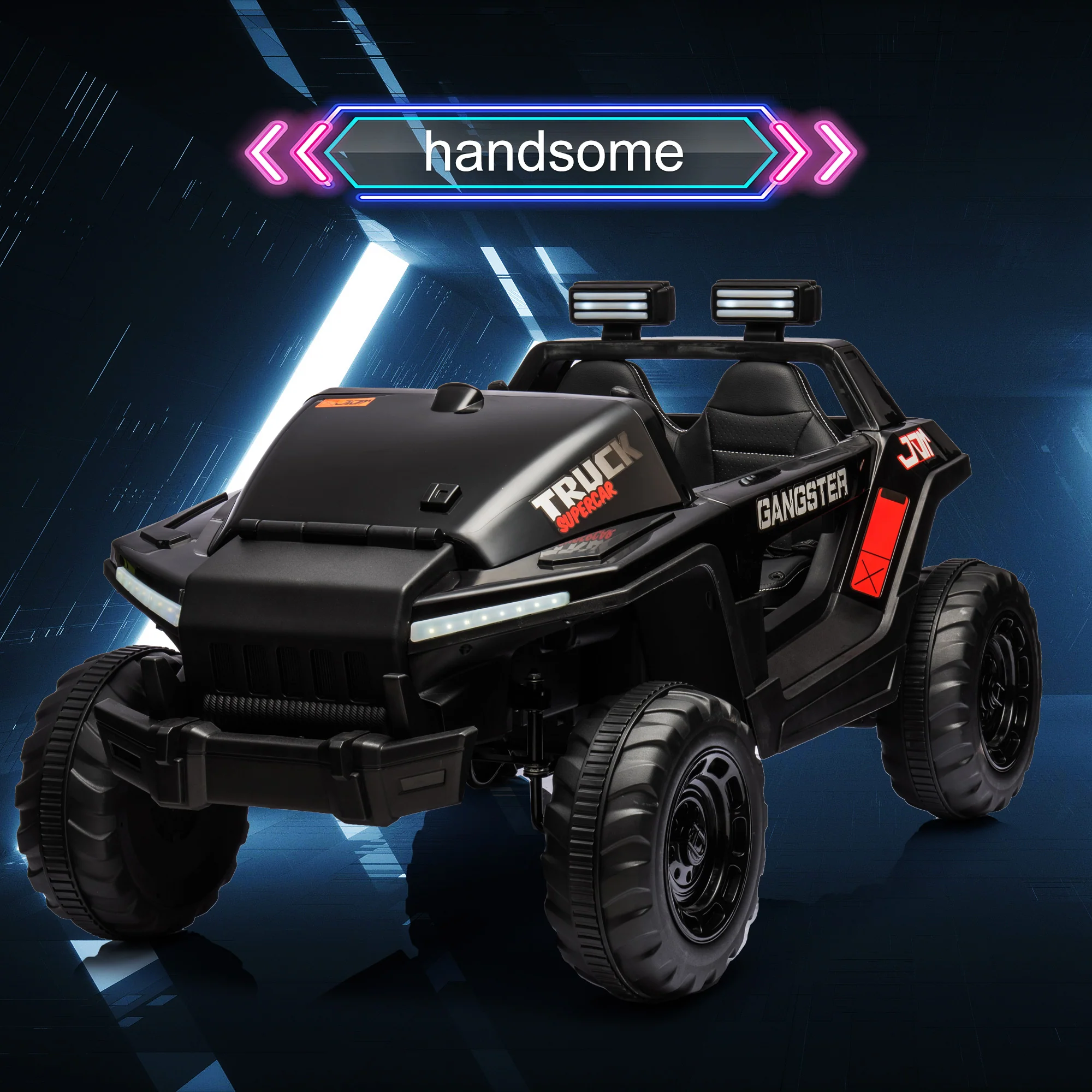2-Seater Electric Ride-On Toy Truck with MP3 and Remote Control for Kids (24V)