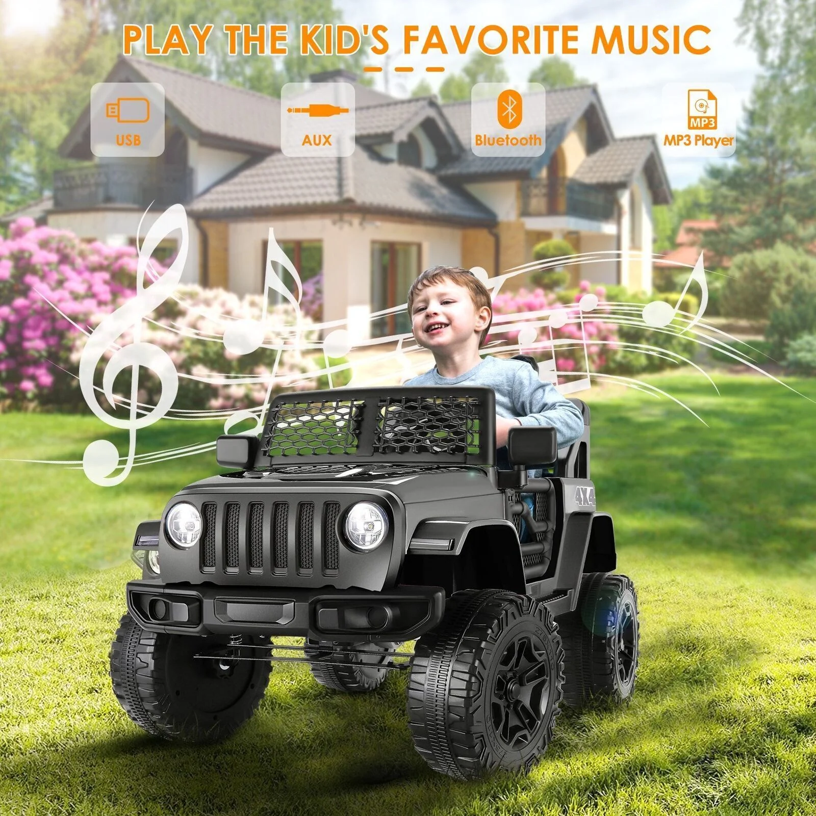 2-Seater Electric Ride-On Truck for Kids with Parental Remote Control - 12V 7AH Battery - Image 13
