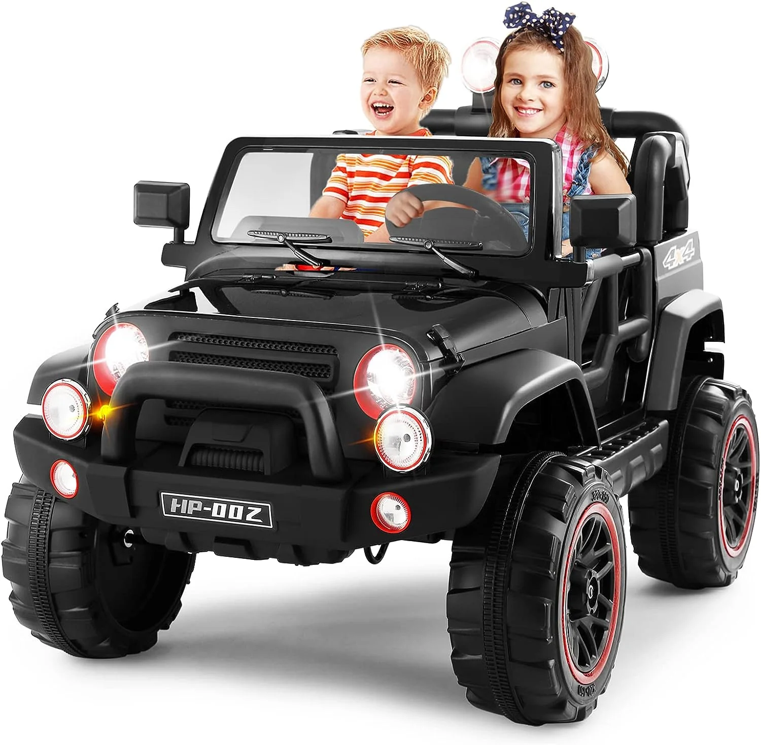 2 Seater Electric Ride-on Truck with Car Cover and Parental Remote Control - 12V Kids Vehicle - Image 14