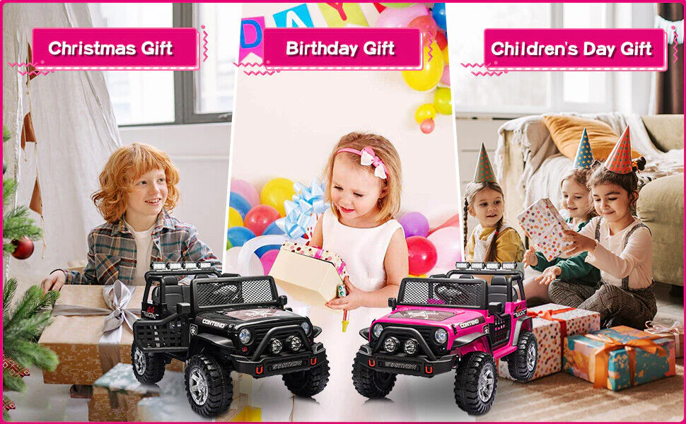 2-Seater Electric Toy Jeep for Kids with Remote Control, USB and Bluetooth Connectivity - Image 10