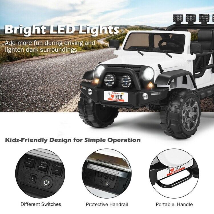 2-Seater Electric Toy Truck Jeep for Kids with Remote Control - 12V Ride On Car - Image 7