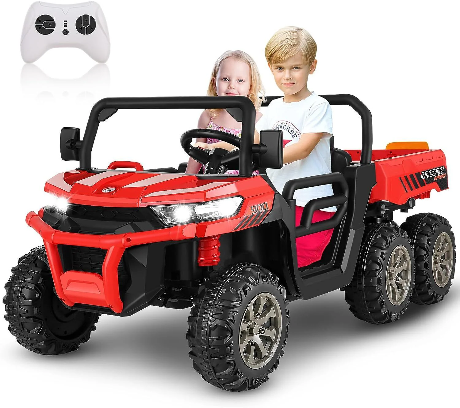 2-Seater Electric Truck Tractor with Dump Bed and Remote Control for Kids (24V) - Image 10