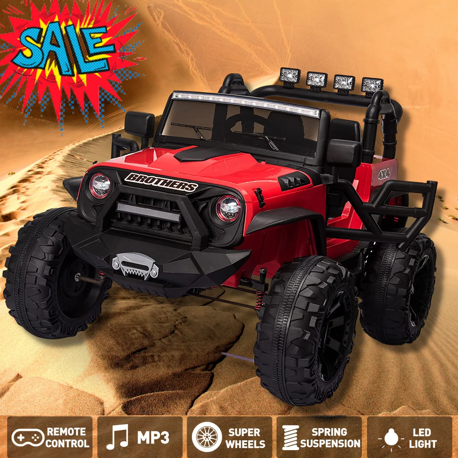 2-Seater Kids Electric Car with Parental Remote Control - 24V Ride On Truck for USA - Image 16
