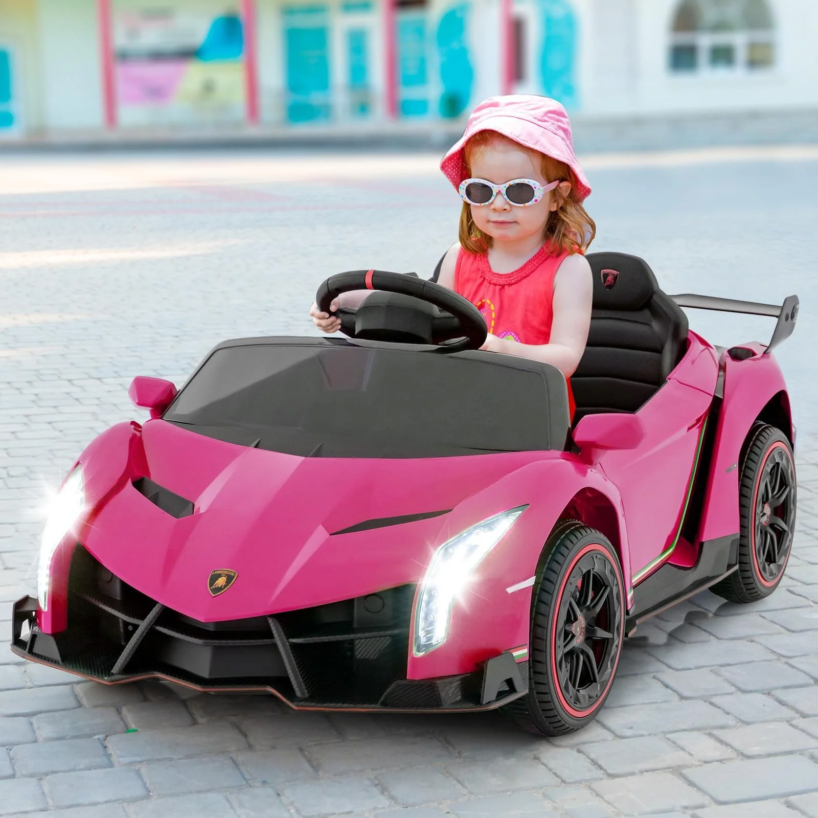 12V 4WD Licensed Lamborghini Veneno Electric Ride-On Car for Kids, 2-Seater - Image 2