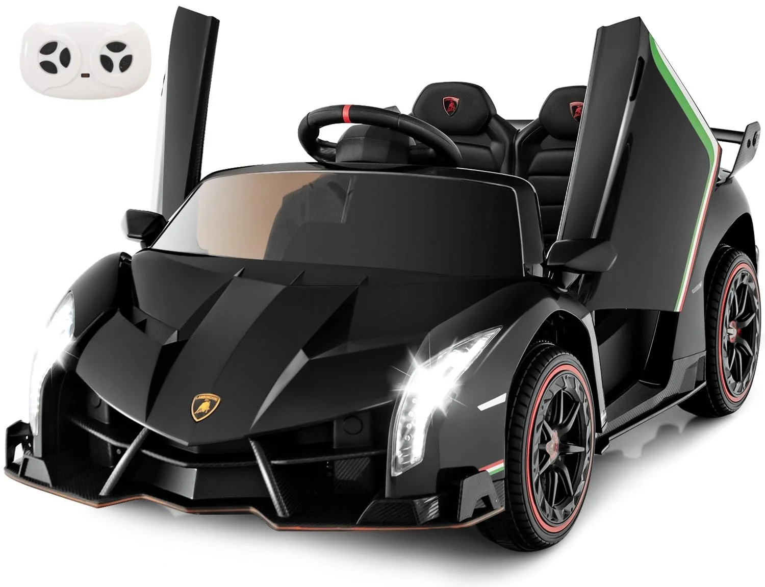12V 4WD Licensed Lamborghini Veneno Ride-On Car for Kids, 2-Seater Electric Powered Vehicle - Image 10
