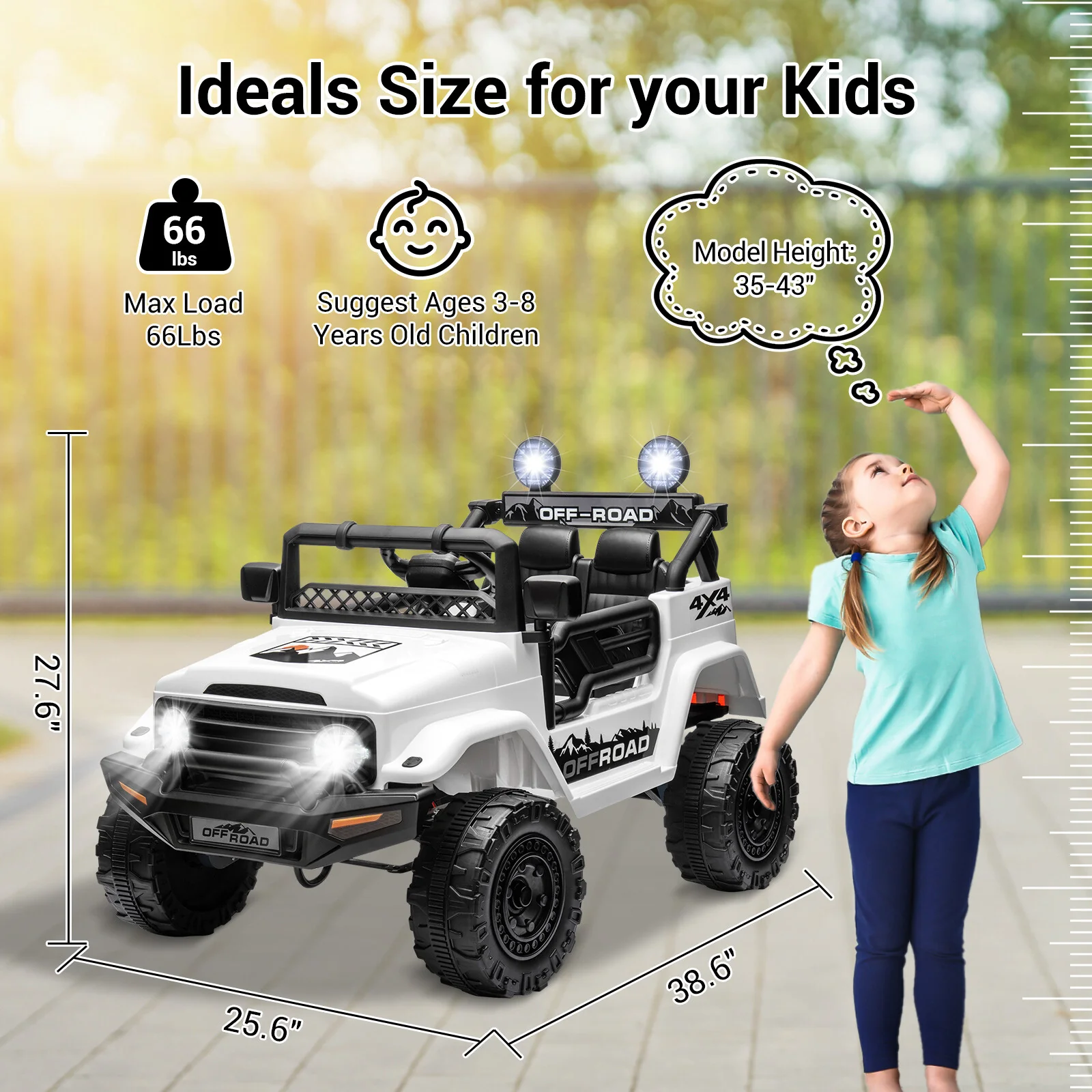 12V Battery-Powered Electric Ride-On Jeep Car for Kids with Remote Control, 2-Seater - Image 4