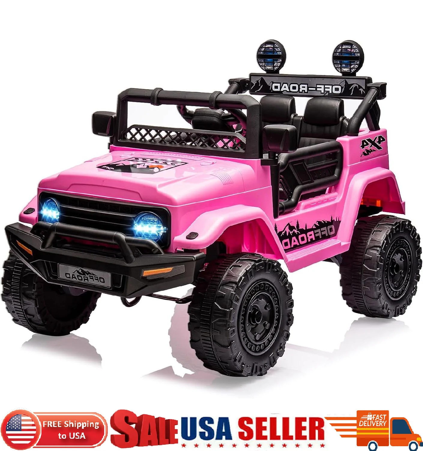 12V 2-Seater Electric Ride-On Truck for Kids with Battery Powered Vehicle - Image 10
