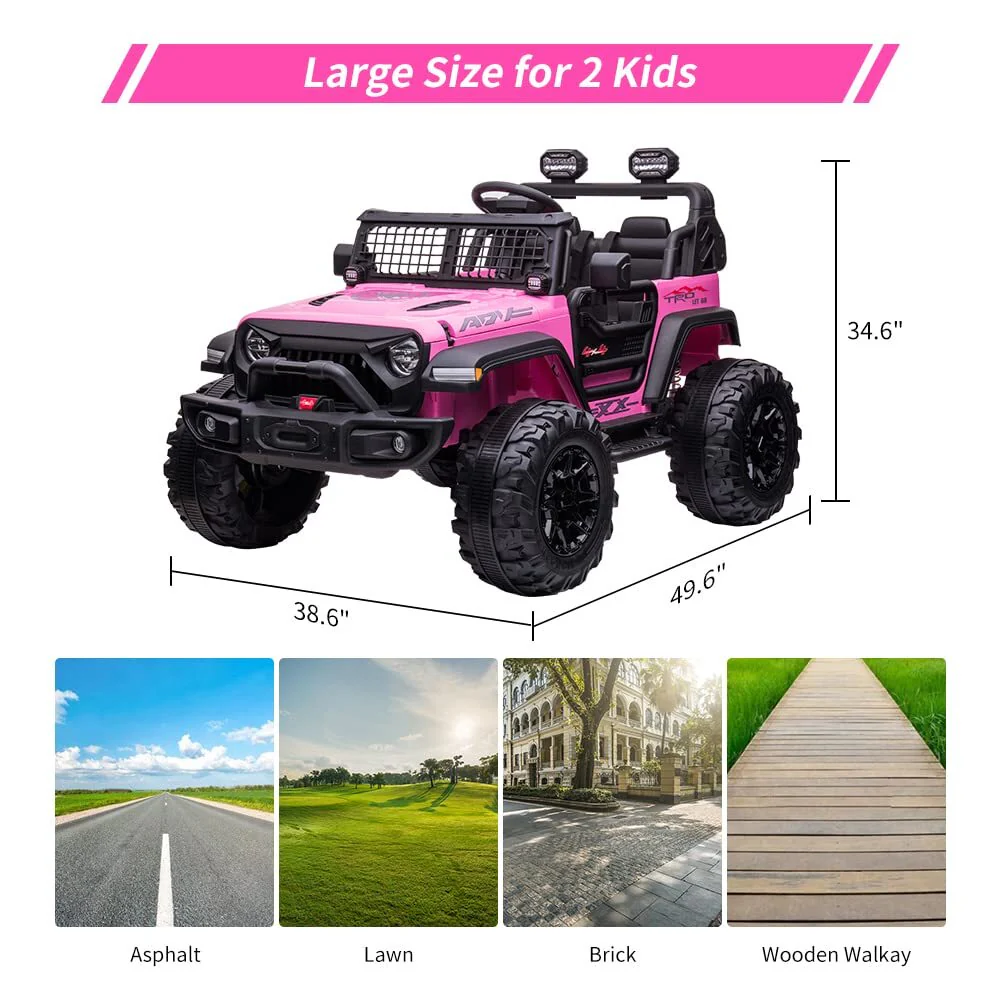 2-Seater Kids Electric Ride-On Truck 24V Battery Powered with Remote Control - Image 6