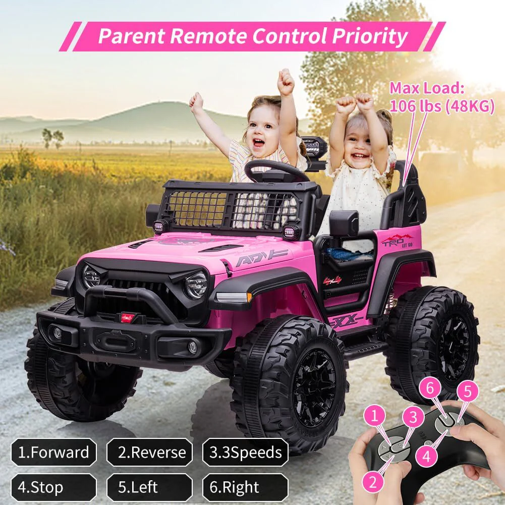 2-Seater Kids Electric Ride-On Truck 24V Battery Powered with Remote Control - Image 7