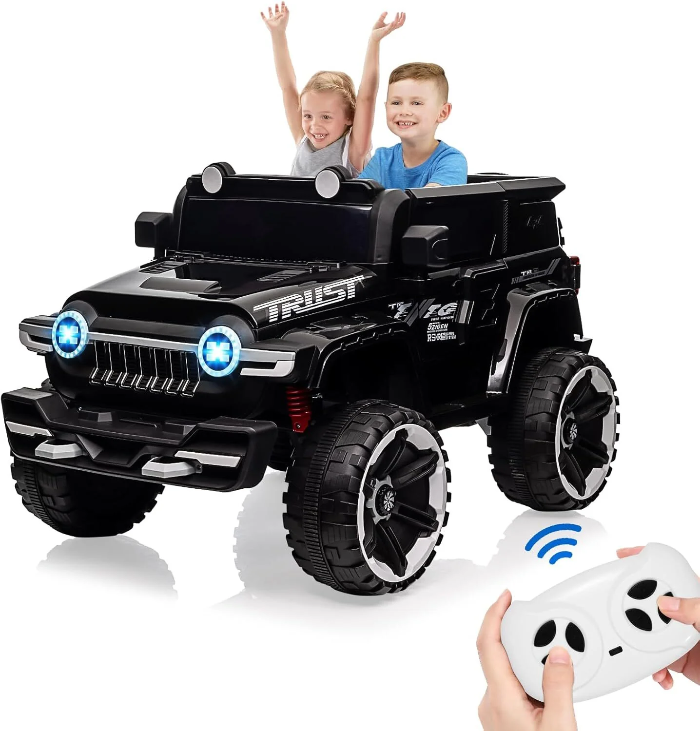 12V Battery-Powered 2-Seater Kids Electric Ride-On Truck with 25W Dual Motor - Image 15