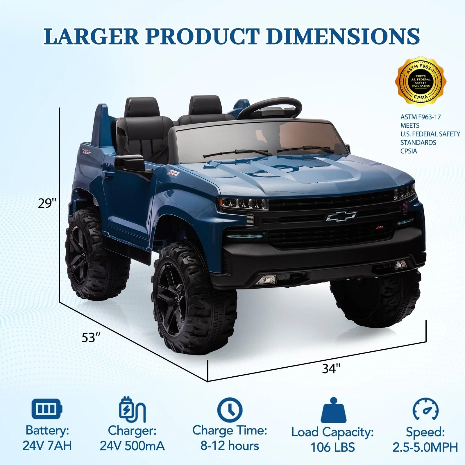 2-Seater Kids Electric Ride-On Truck 24V Battery with Remote Control Toy - Image 17