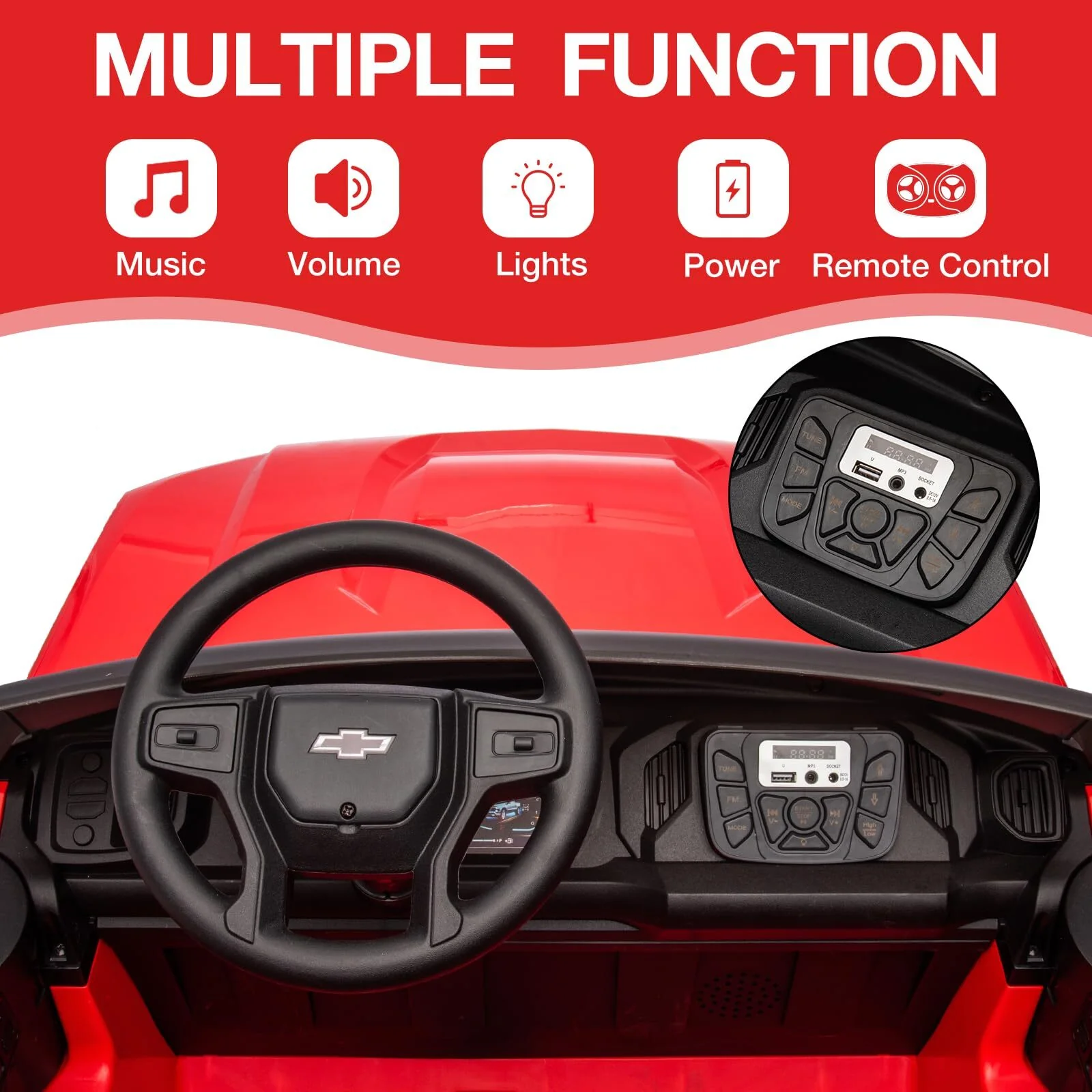 2-Seater Kids Electric Ride-On Truck 24V Battery Powered with Remote Control - Image 11