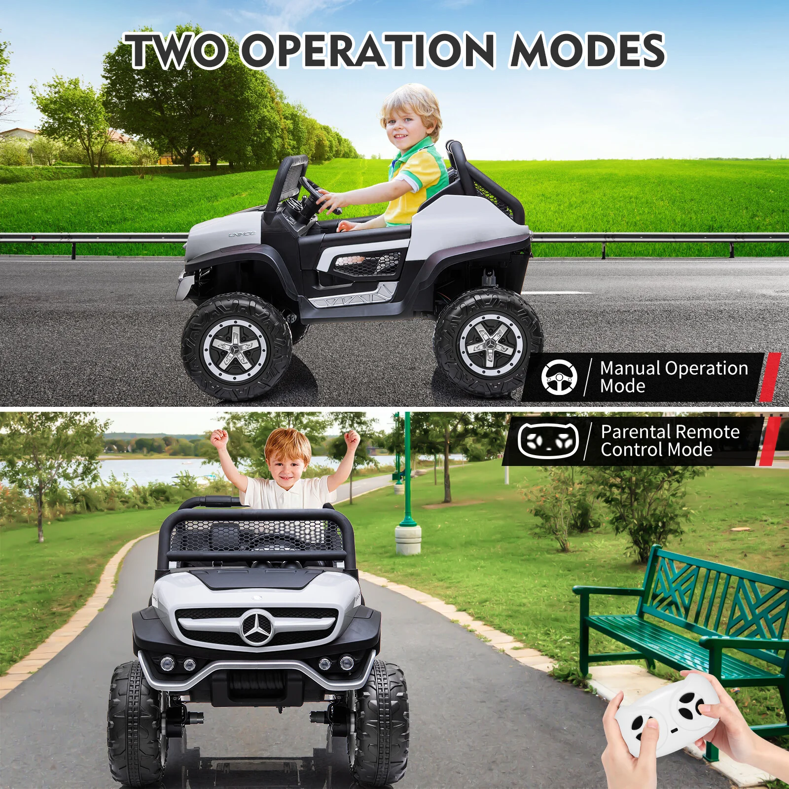2-Seater Kids Electric Ride-On Truck 24V Battery Powered Car with Remote Control - Image 17