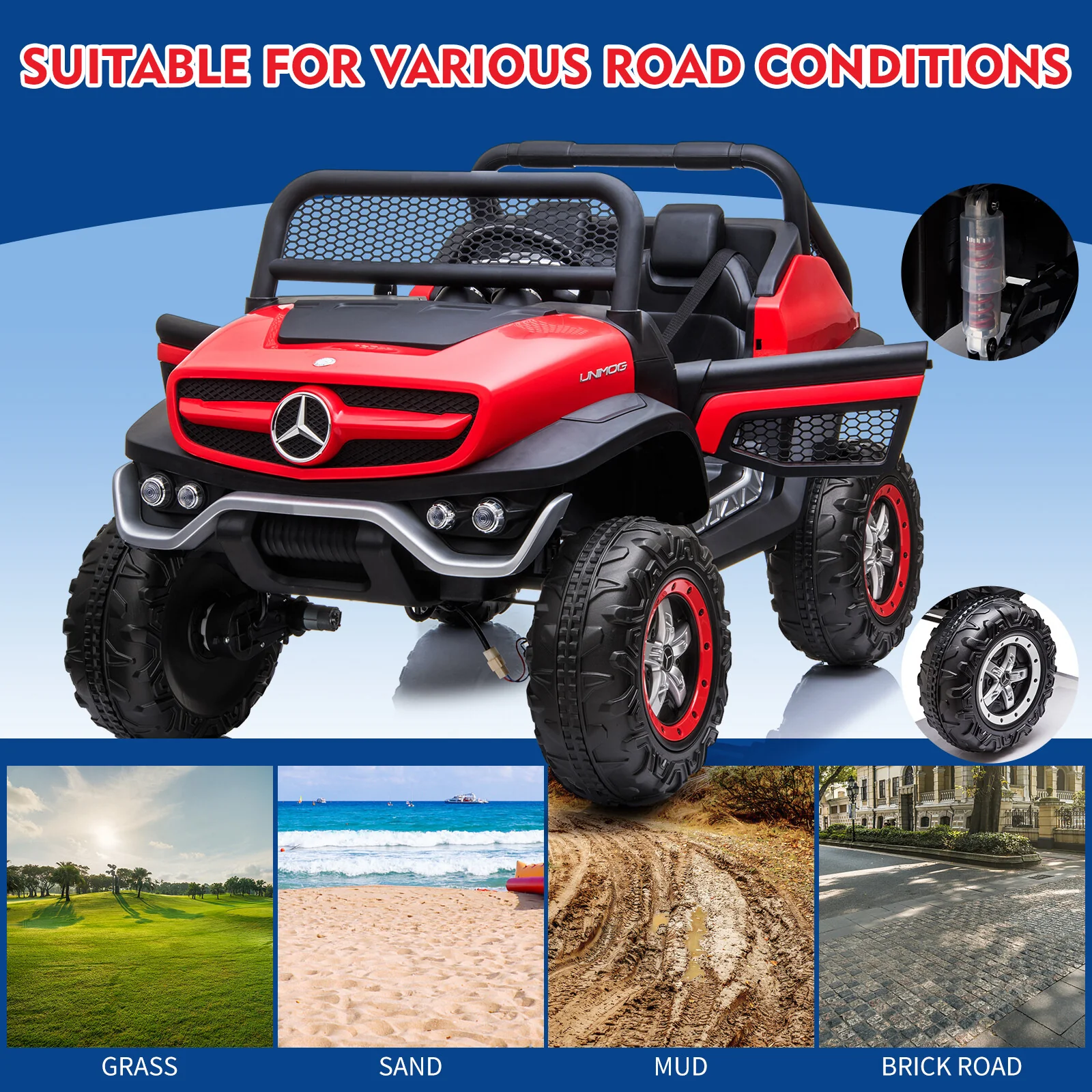 2-Seater Kids Electric Ride-On Truck 24V Battery Powered Car with Remote Control - Image 5