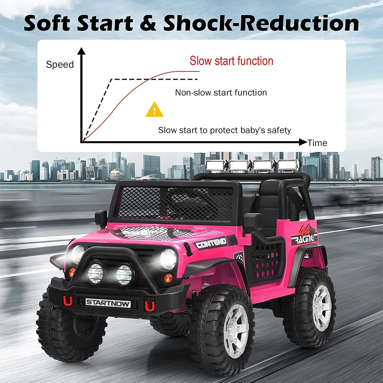 12V Battery-Powered 2-Seater Kids Electric Ride-On Truck Car with Remote Control - Image 20